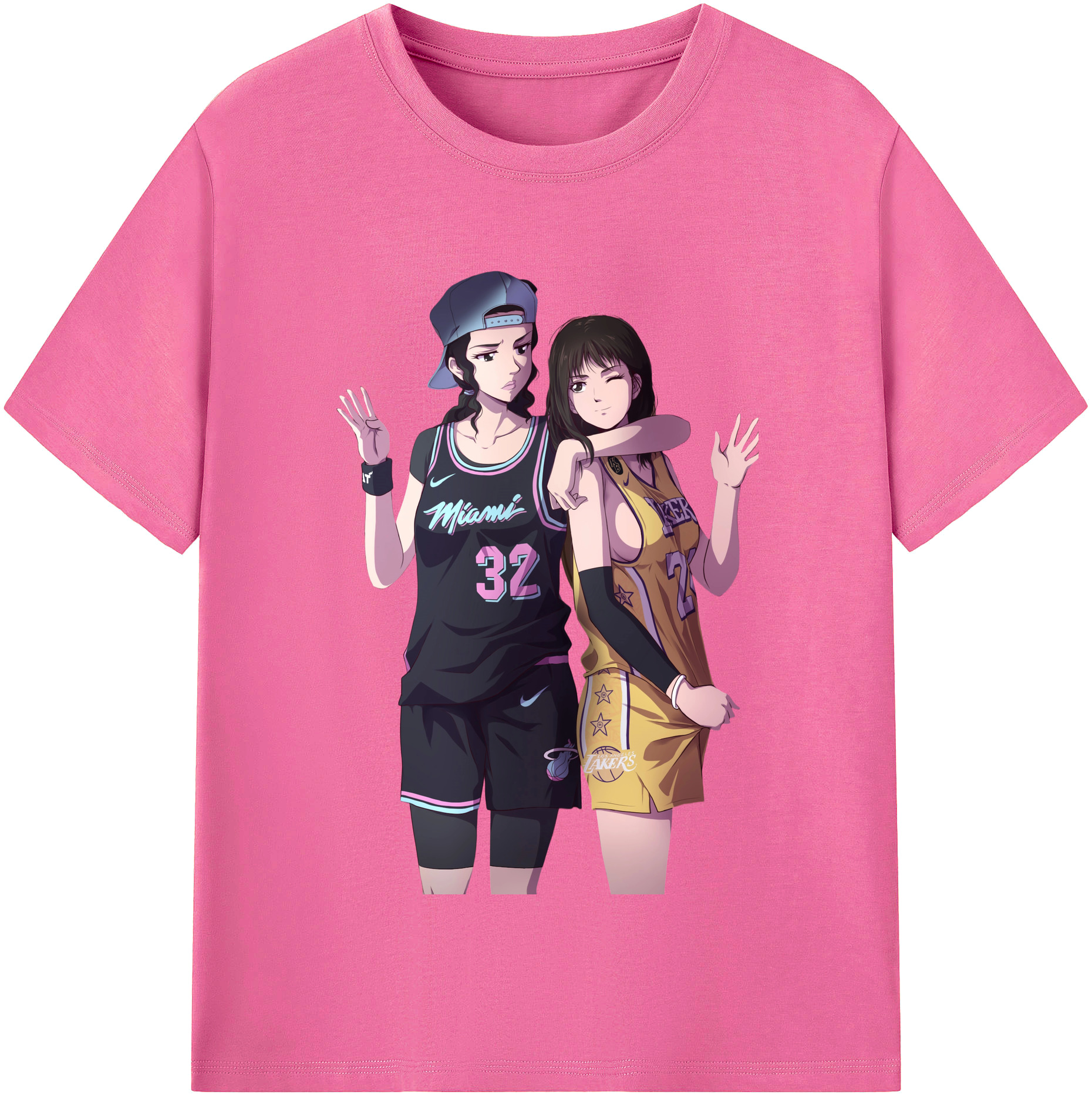 （画像用） SLAM DUNK／スラムダンク レディースカジュアルプリントTシャツ（綿100％）